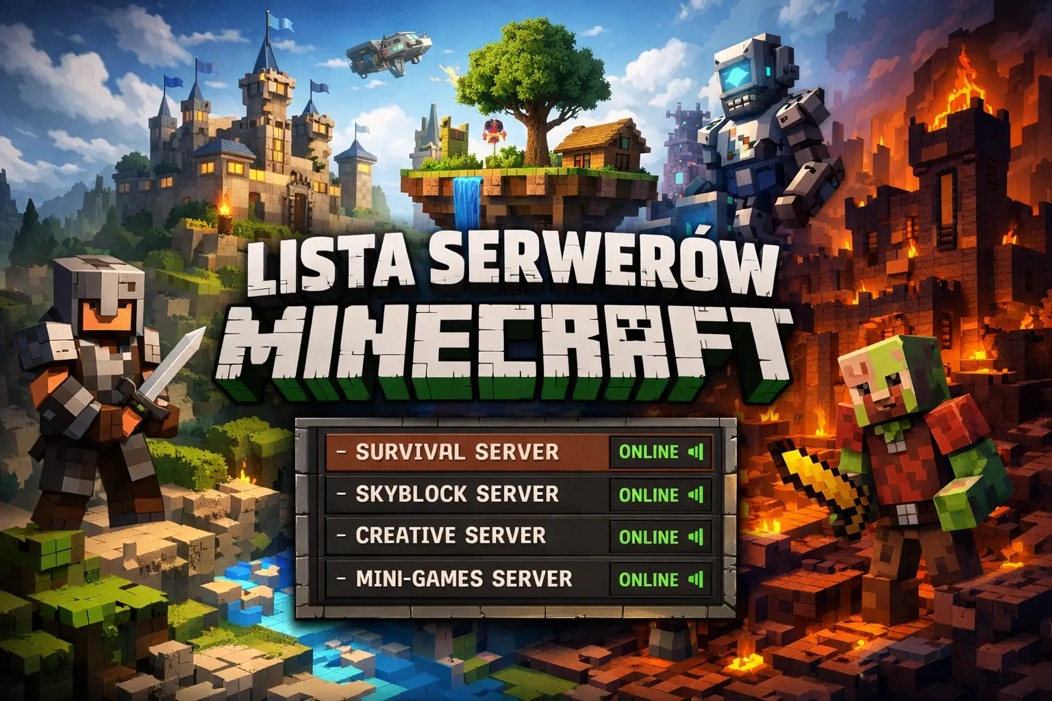 lista serwerów minecraft